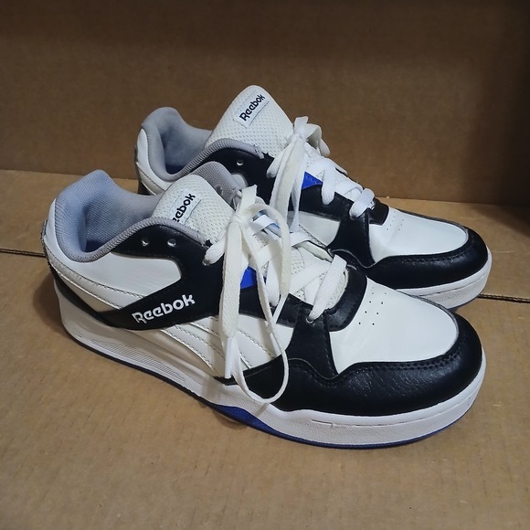Reebok Kids 6 Sneakers Tennis Shoes Blue White Black Casual Athletic - Picture 1 of 6